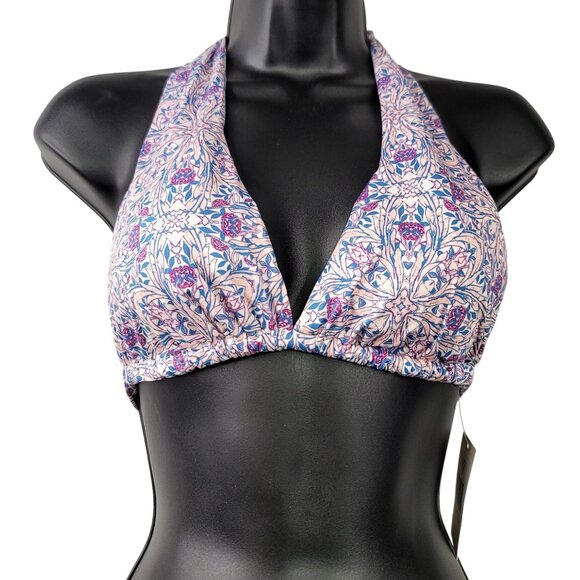 Eberjey Marimar Lennon Halter Bikini Top Floral Multi Medium - Picture 1 of 6